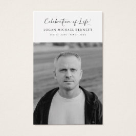 Celebração bíblica do Cartão de Oração Funeral da 