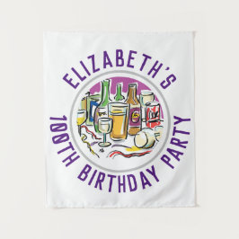 Celebração da tapeçaria de aniversário dos 100 ano