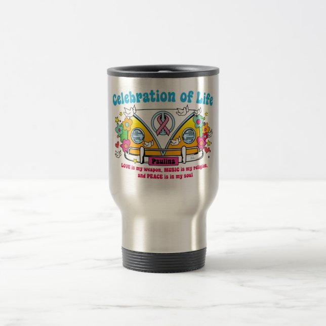 Celebração da vida!  Caneca de viagem (Centro)