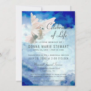 Celebração da Vida   Convite Memorial Funeral