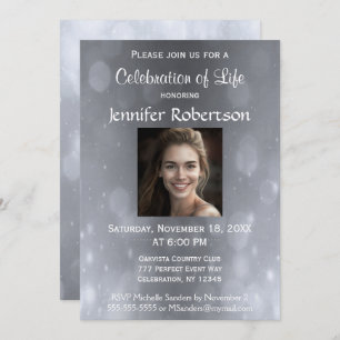 Celebração da Vida - Convite Prateado