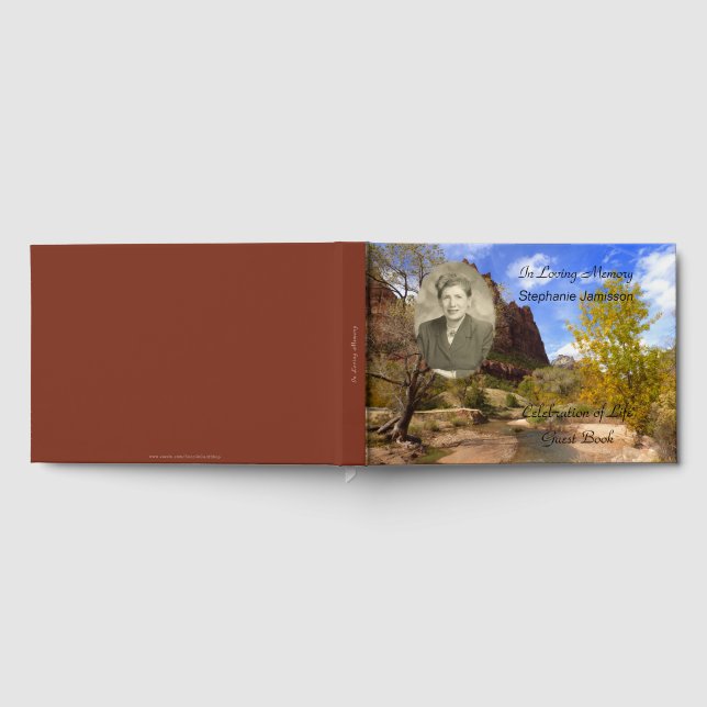 Celebração da Vida Livro de Visitas com Foto, Nome (Completo)