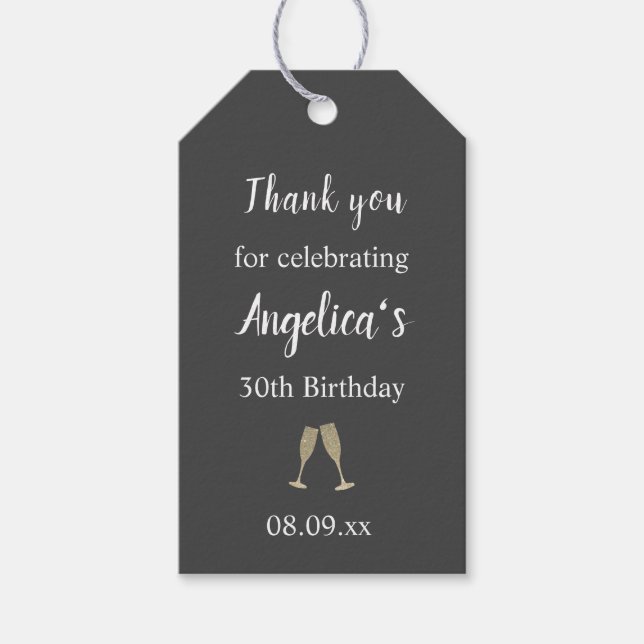 Celebração de Aniversário Obrigado Etiqueta (Frente)