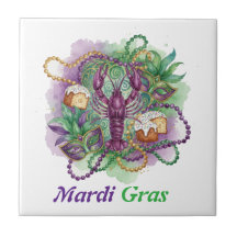 Celebração de Aquarela de Mardi Gras