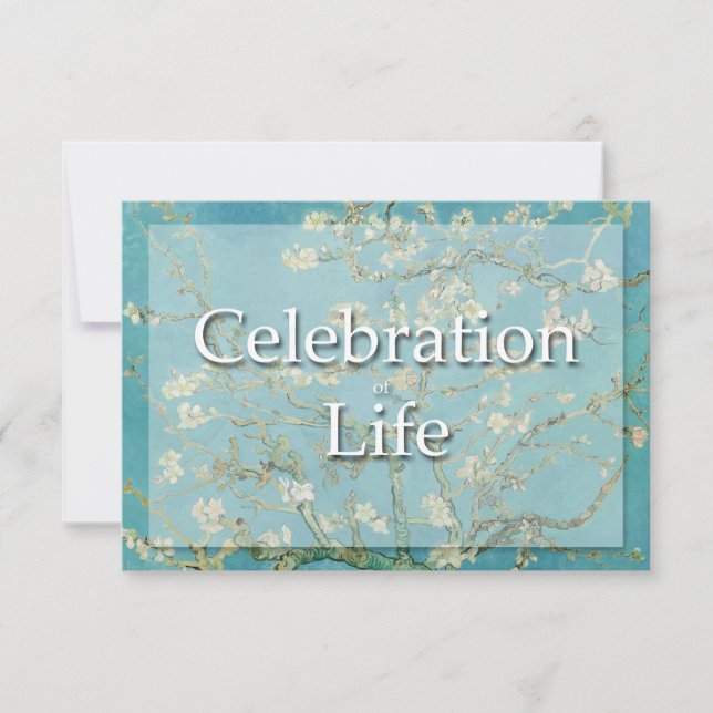 Celebração de Blossom Van Gogh Anúncio Funeral (Frente)