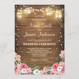 Celebração de Casamento Convite para Madeira Rú