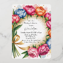 Celebração de Casamento de Buquê de Peony Elegante