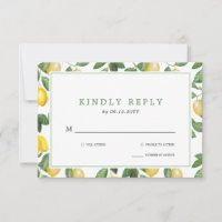 Celebração de Casamento de Lemon Season RSVP