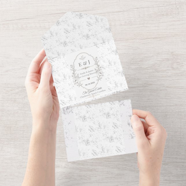 Celebração de Casamento Romântico de Luxo Design (Aba destacável)