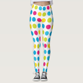 Celebração de Confetes: Legging de Bolinhas Multic