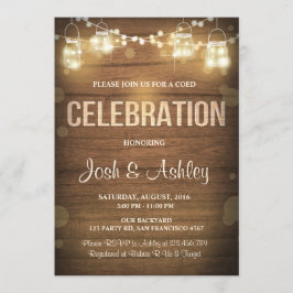 Celebração de convite à madeira Luzes Russas de CH