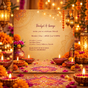 Celebração de Luzes Elegantes Diwali Gold Rangoli