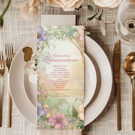 Celebração de Quinceanera Floral Cor-de-Rosa Esbra