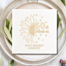 Celebração do 50º Aniversário com Girassol em Folh