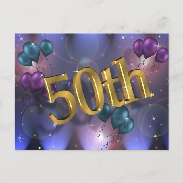 Celebração do 50º Convite de aniversário (Frente)