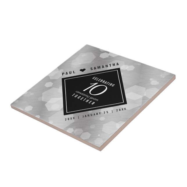 Celebração do Aniversário de Casamento de 10 Tin (Lateral)