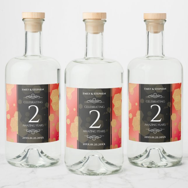 Celebração do Aniversário de Casamento de Garnet d (Garrafas)