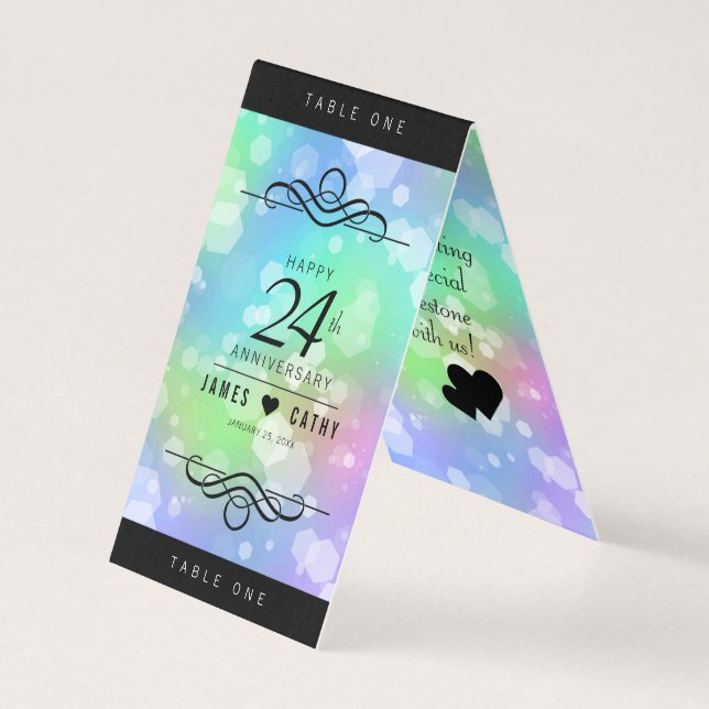 Celebração do Aniversário de Casamento Opal 24 (Frente)