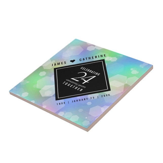 Celebração do Aniversário de Casamento Opal 24 (Lateral)