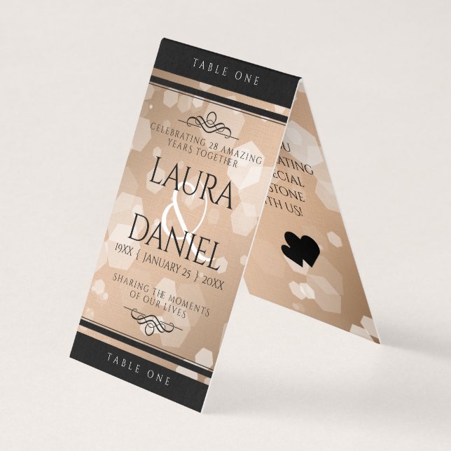 Celebração do Aniversário do Casamento Linen 28 (Frente)