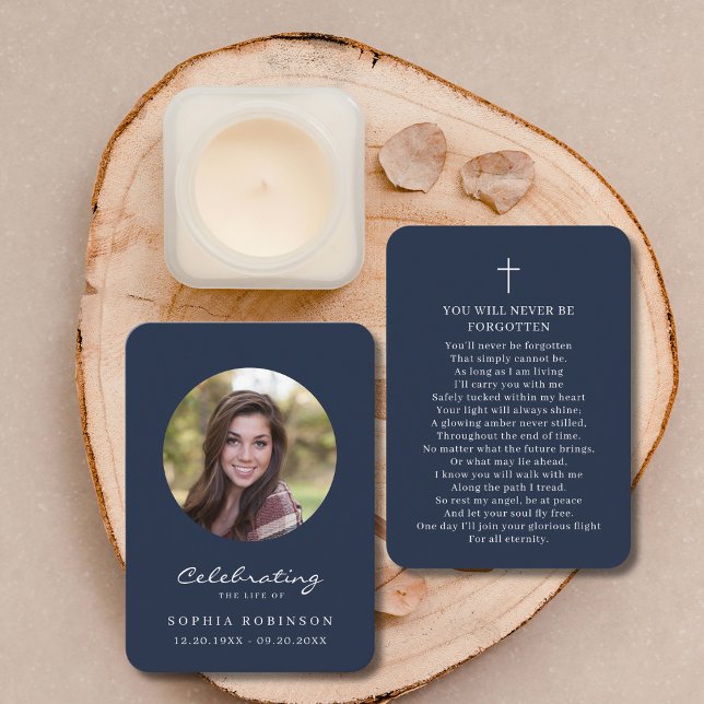 Celebração do Cartão Azul Funeral de Foto Vida (Criador carregado)