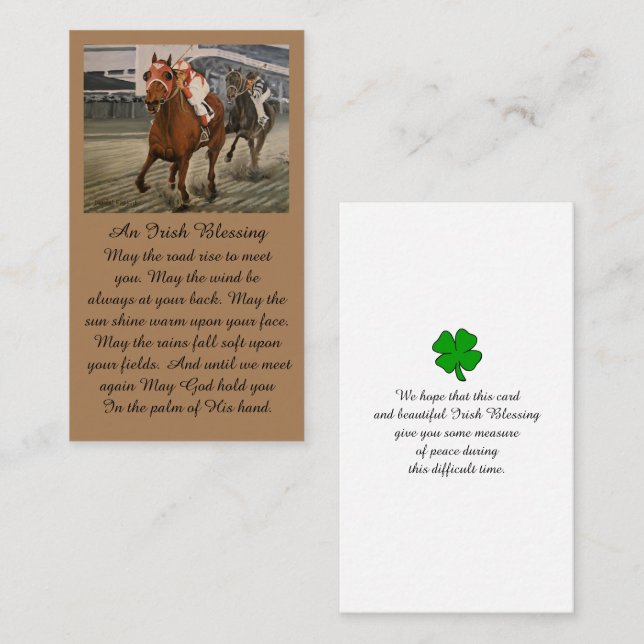 Celebração do Cartão de condolências da vida (Frente/Verso)