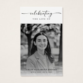 Celebração do Cartão de Oração Fotográfica Funeral