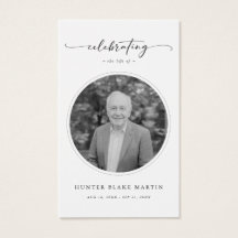 Celebração do Cartão de Oração Funeral Fotográfico