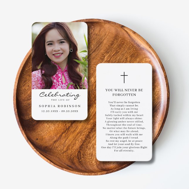 Celebração do Cartão de Oração Funeral Fotográfico (Criador carregado)