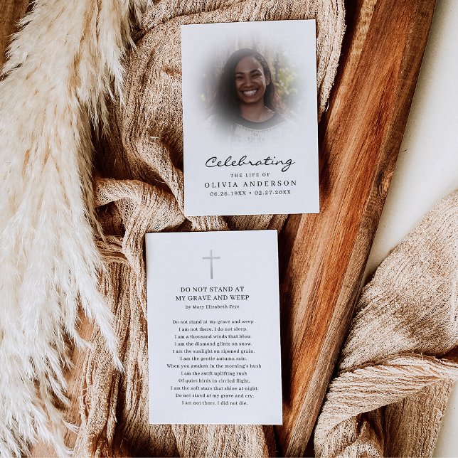 Celebração do Cartão de Oração Funeral Fotográfico (Criador carregado)