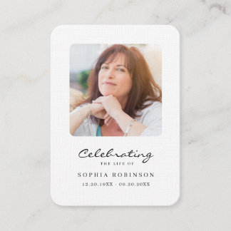 Celebração do Cartão de Oração Memorial de Fotos d