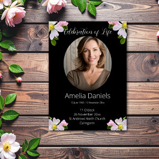 Celebração do Cartão de Vida com Rosa Selvagem bon