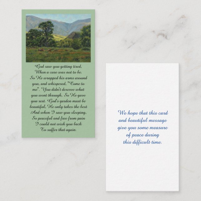 Celebração do Cartão Memorial de Pintura a Óleo de (Frente/Verso)