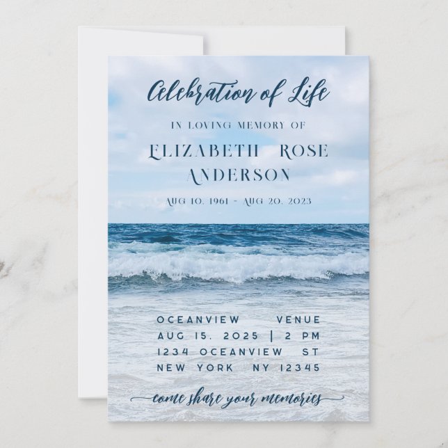 Celebração do Convite à Fotografia Funeral da Vida (Frente)