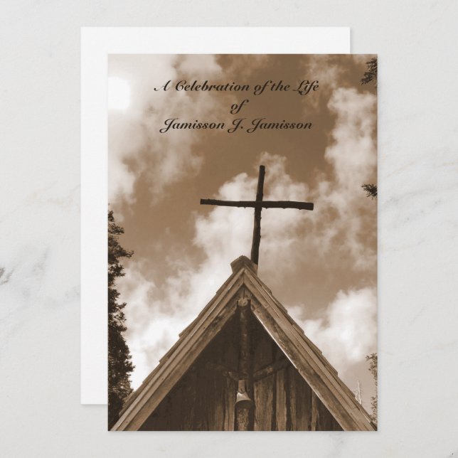 Celebração do Convite à Vida, Antiga Igreja, Sepia (Frente/Verso)