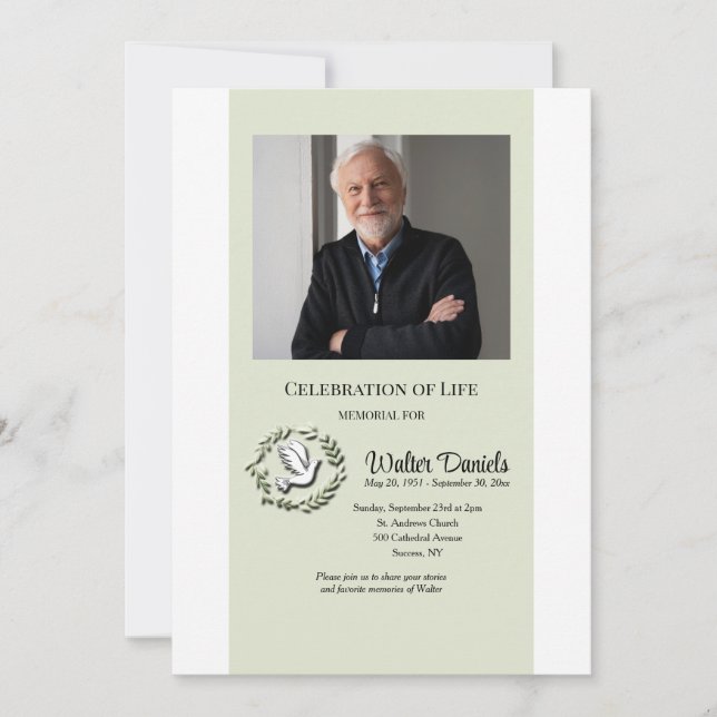 Celebração do Convite Fotográfico da Vida Dove (Frente)