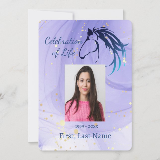 Celebração do Convite para Logotipo de Cavalo Clás (Frente)