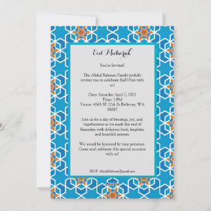 Celebração do Eid'l Fitri - Convite