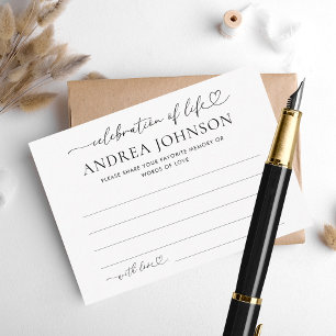 Celebração do Life Memorial Compartilha um Cartão 