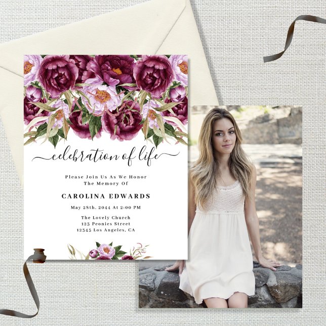 Celebração do Orçamento do Funeral de Foto Púrpura (Criador carregado)