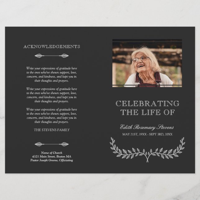 Celebração do Programa Funeral Life na Terra Branc (Frente)