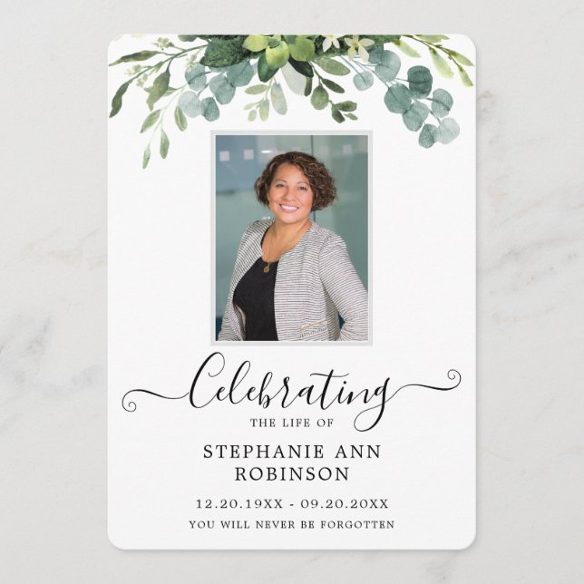 Celebração do Programa Life Photo Order of Service (Frente)