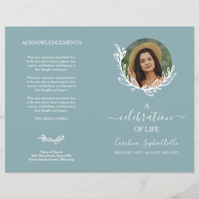 Celebração do Programa Vida de Foto da Terra Azul  (Frente)