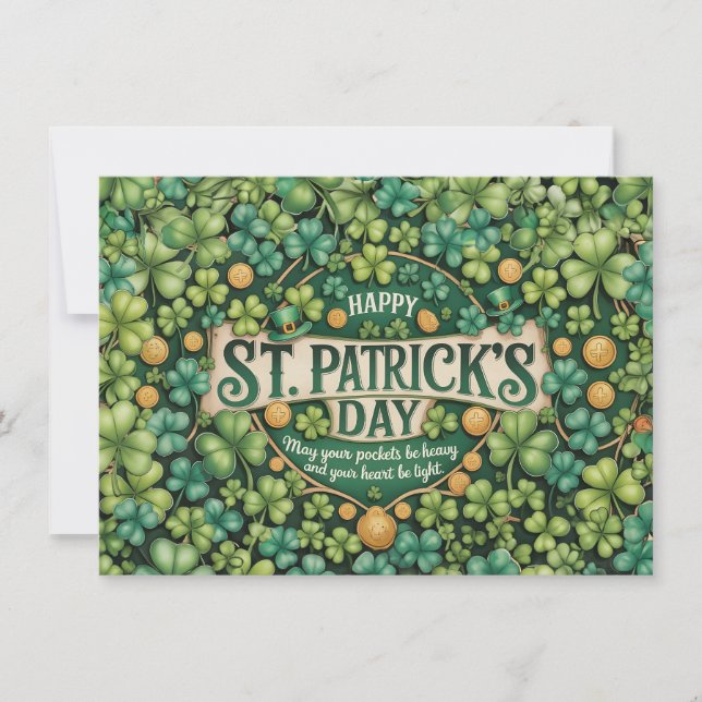 Celebração do Trevo Irlandês em Design (Frente)