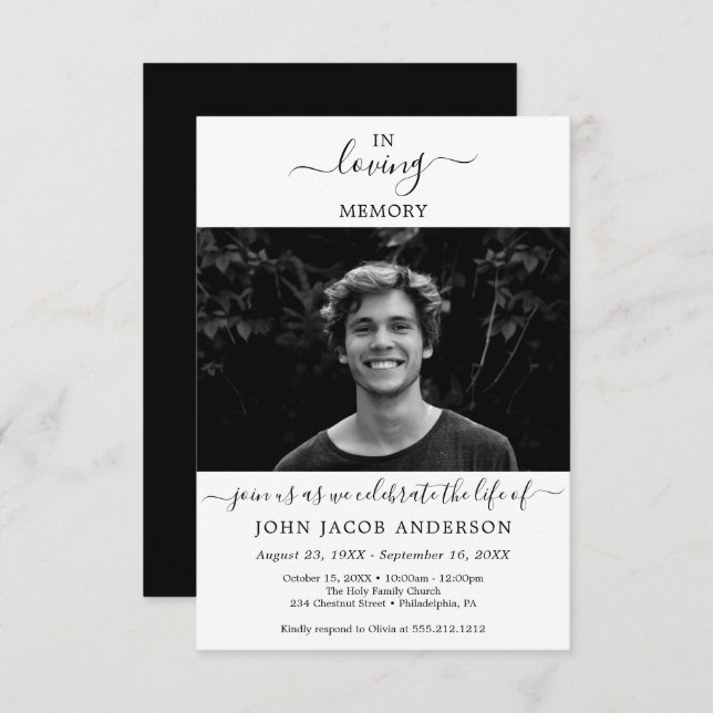 Celebração Elegante Do Convite À Vida Humana com F (Frente/Verso)