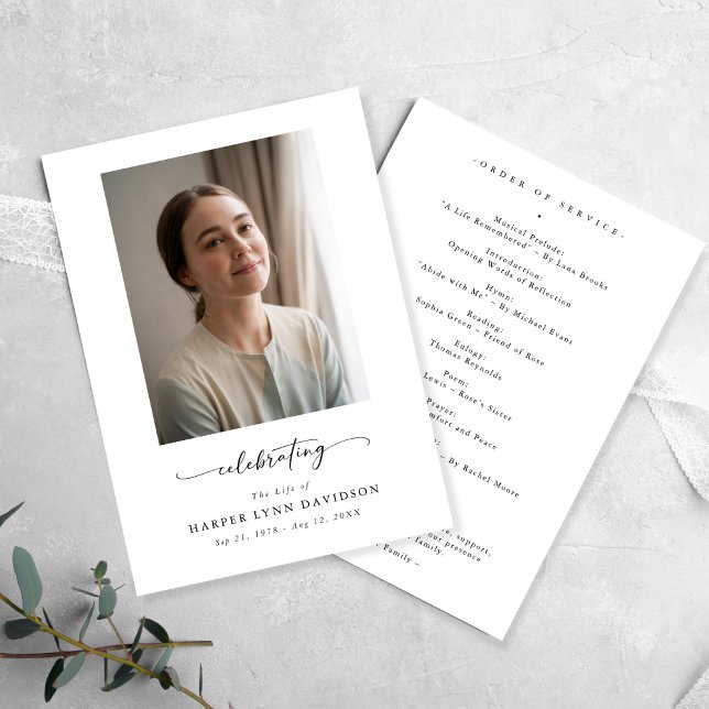 Celebração Elegante do Programa Funeral de Fotos d (Criador carregado)