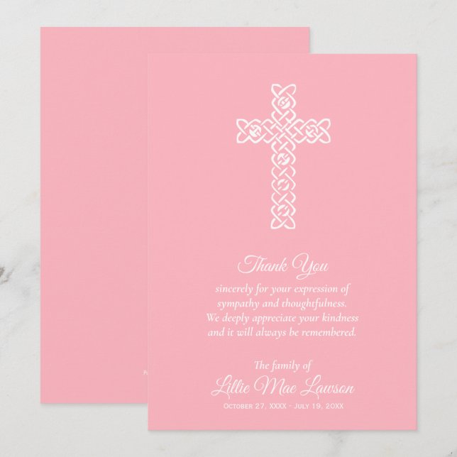 Celebração Funeral da Vida Rosa Muito Obrigado (Frente/Verso)