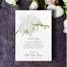 Celebração Funeral Orquídea do Cartões de agradeci