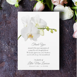 Celebração Funeral Orquídea do Cartões de agradeci