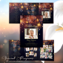 Celebração Moderna do Programa Funeral de Fotos da